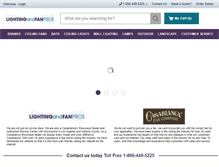 Tablet Screenshot of lightingandfanpros.com